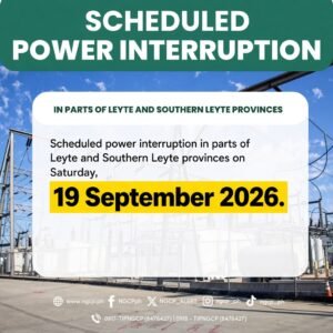 Scheduled Power Interruption Notice (Entire Southern Leyte) (09-19-2026)
